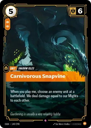 Carnivorous Snapvine — Riftbound card OGN 149