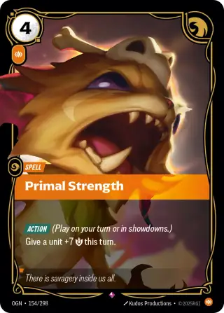 Primal Strength — Riftbound card OGN 154