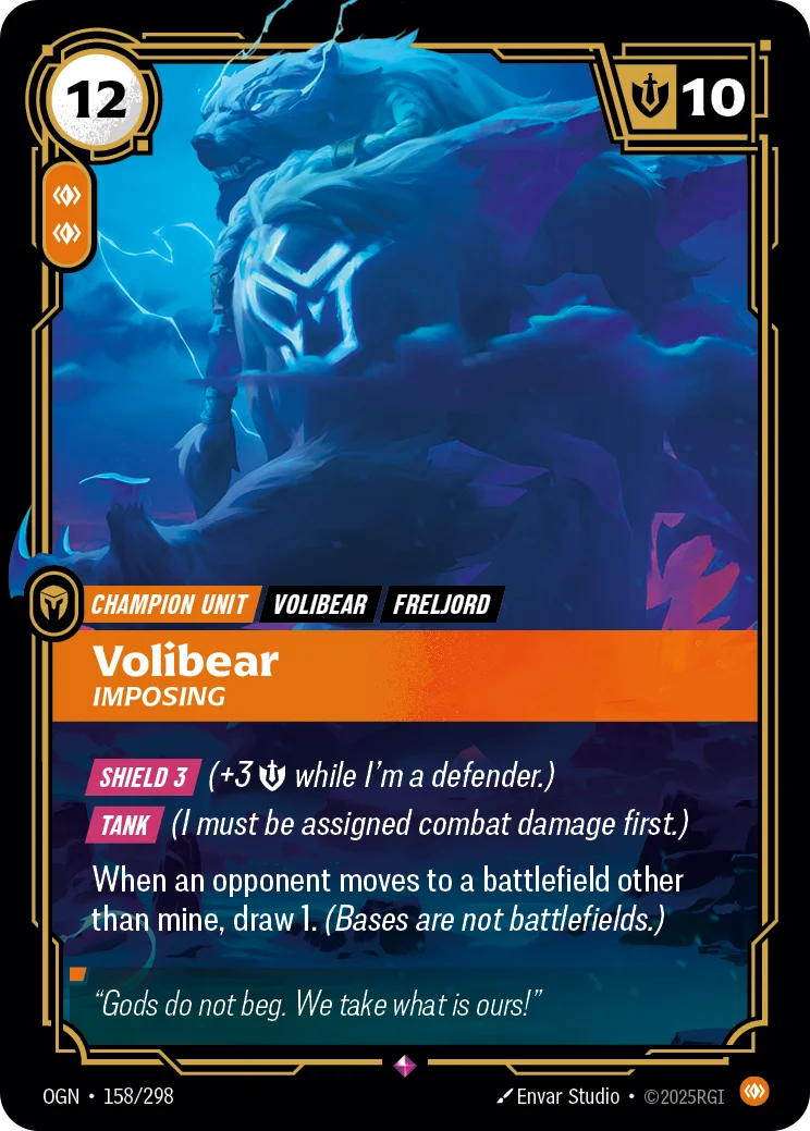 Volibear, Imposing — Riftbound card OGN 158