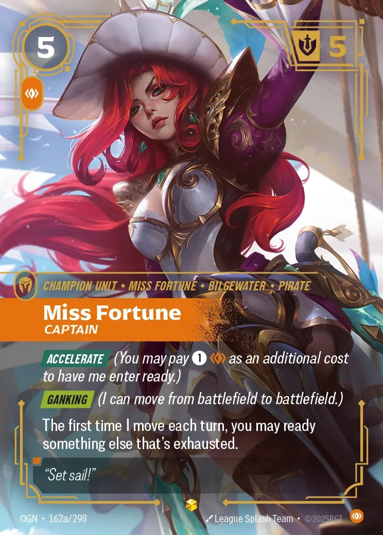 Miss Fortune, Captain — Riftbound Showcase card OGN 162a