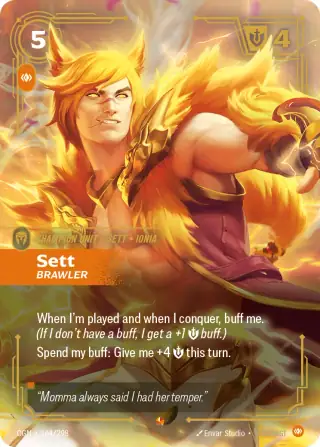 Sett, Brawler — Riftbound Epic card OGN 164