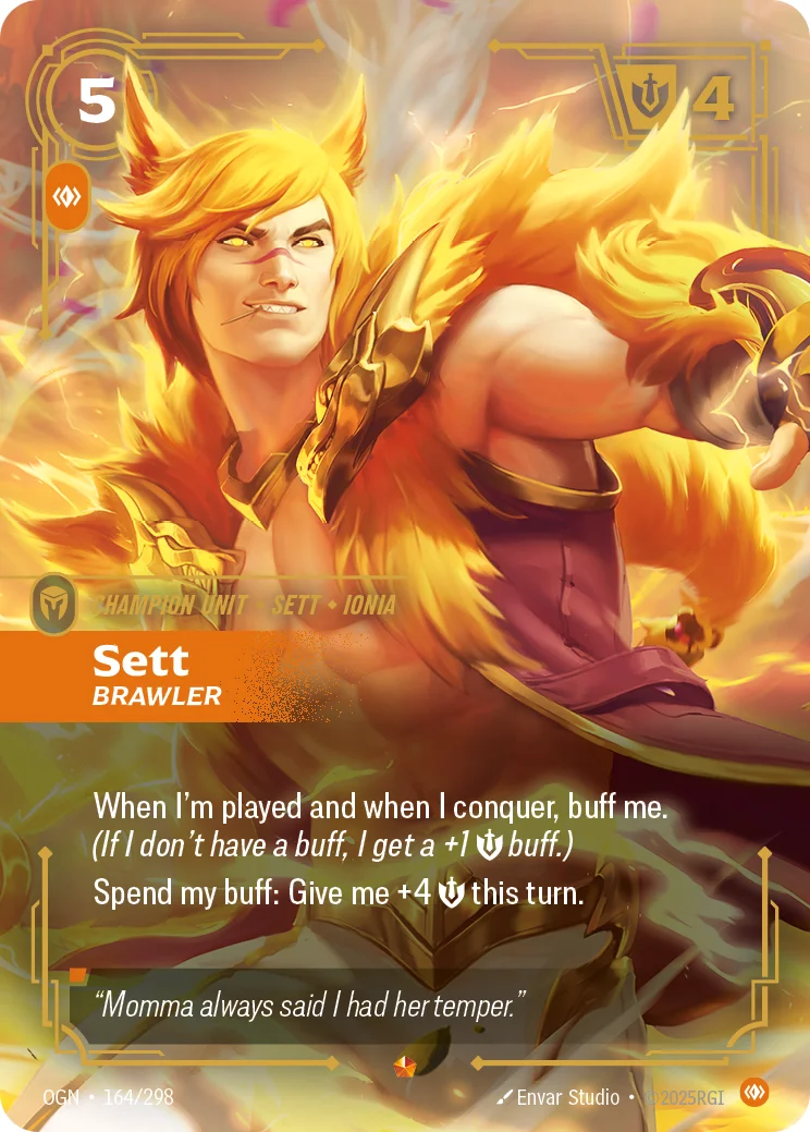 Sett, Brawler — Riftbound Epic card OGN 164