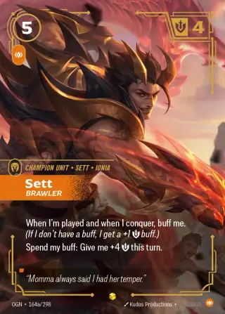 Sett, Brawler — Riftbound Showcase card OGN 164a