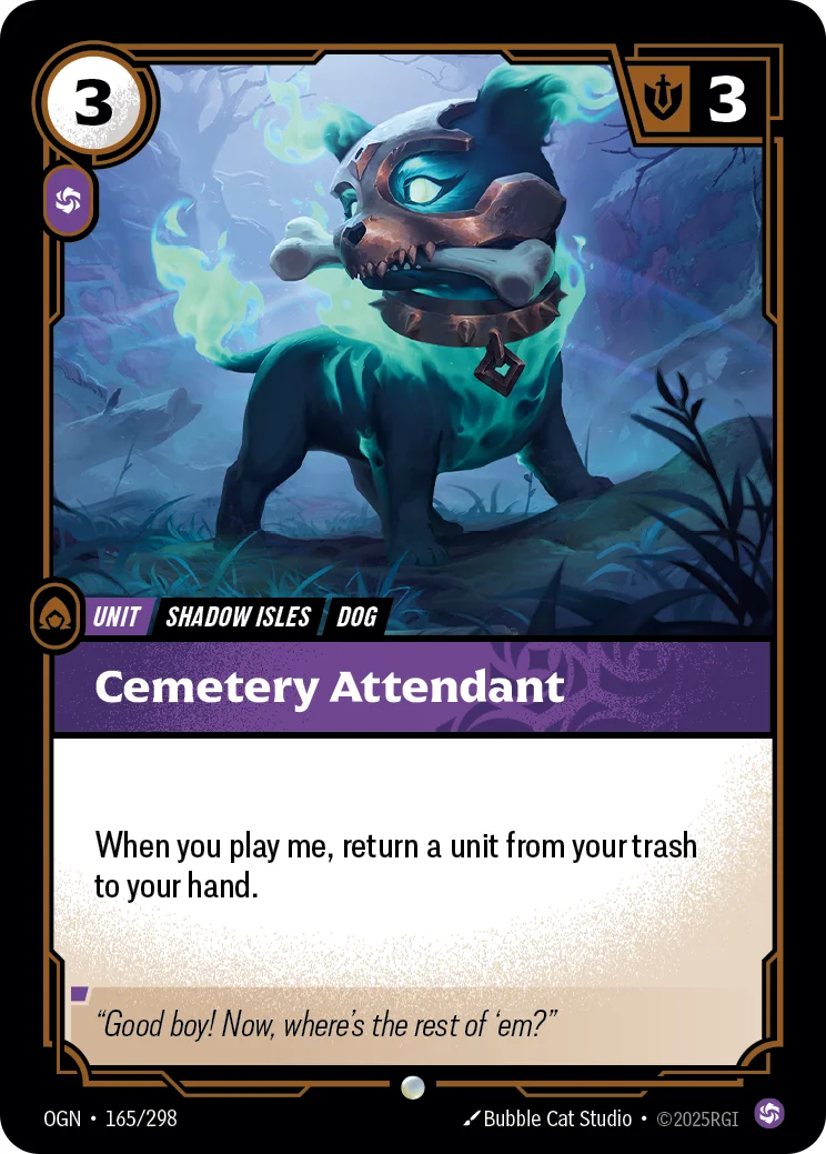 Cemetery Attendant — Riftbound card OGN 165