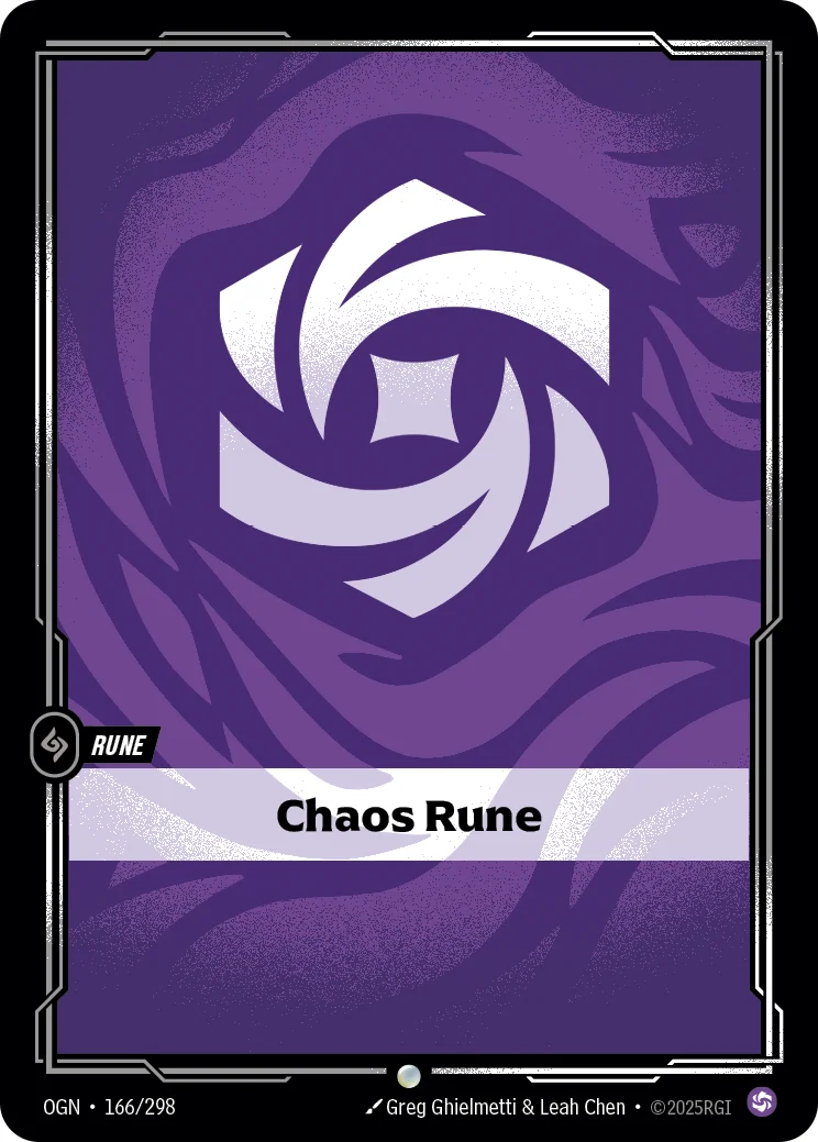 Chaos Rune — Riftbound Showcase card UNL R05b