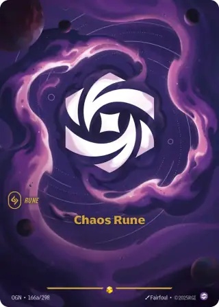 Chaos Rune — Riftbound Showcase card OGN 166a
