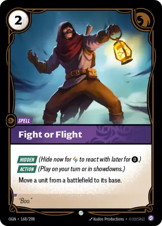 Fight or Flight — Riftbound card OGN 168