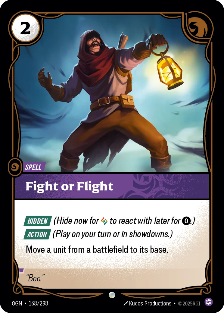 Fight or Flight — Riftbound card OGN 168