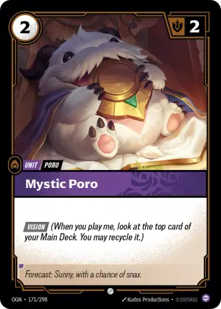 Mystic Poro — Riftbound card OGN 171
