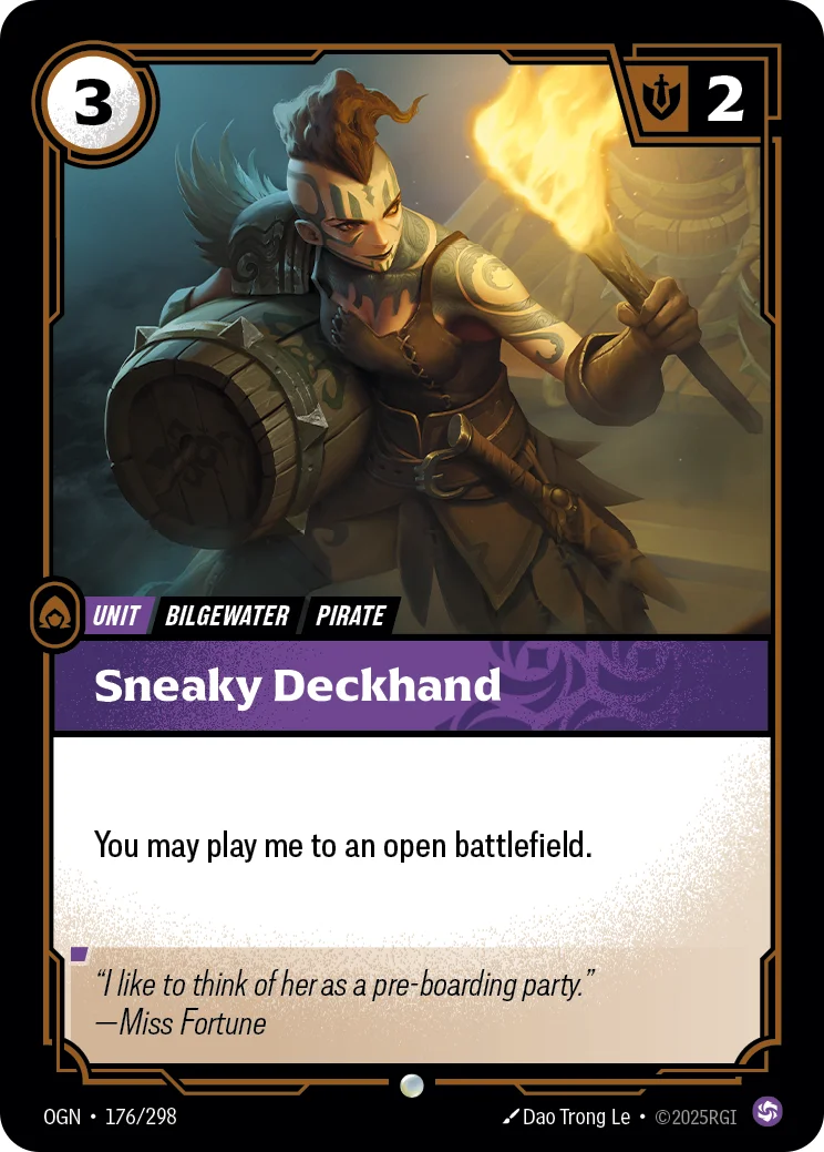 Sneaky Deckhand — Riftbound card OGN 176