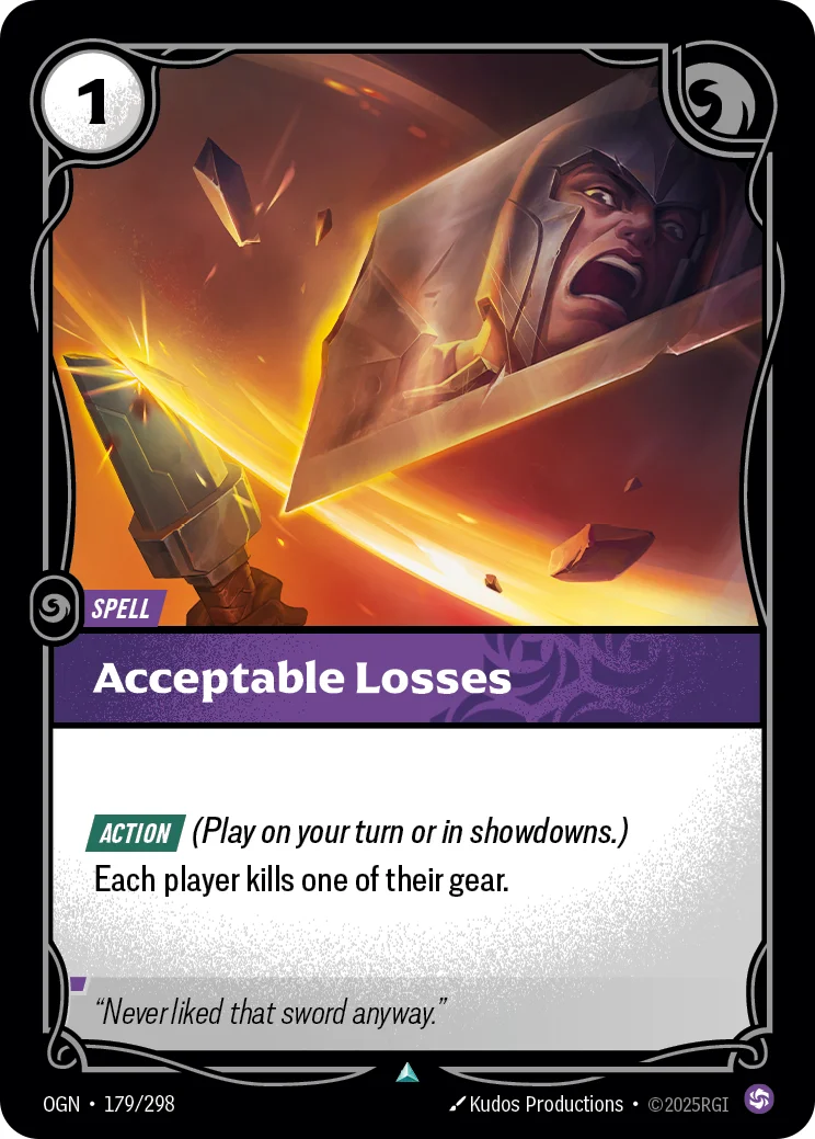 Acceptable Losses — Riftbound card OGN 179