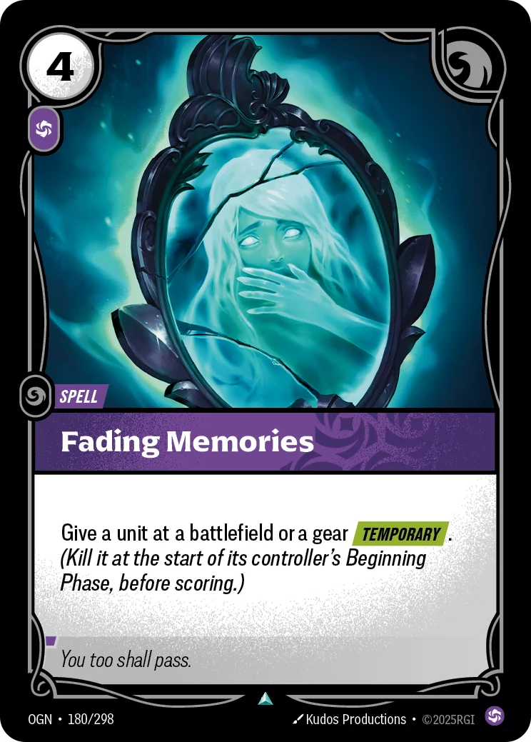 Fading Memories — Riftbound card OGN 180