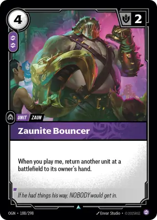 Zaunite Bouncer — Riftbound card OGN 188