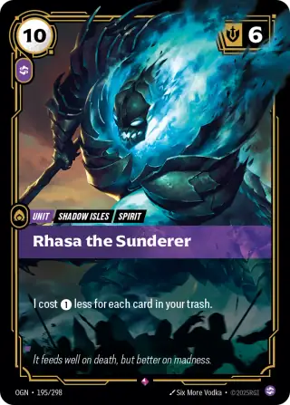 Rhasa the Sunderer — Riftbound card OGN 195