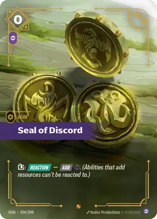 Seal of Discord — Riftbound Epic card OGN 204