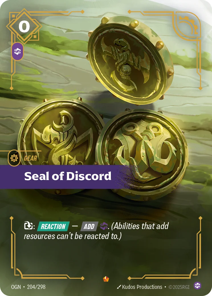 Seal of Discord — Riftbound Epic card OGN 204