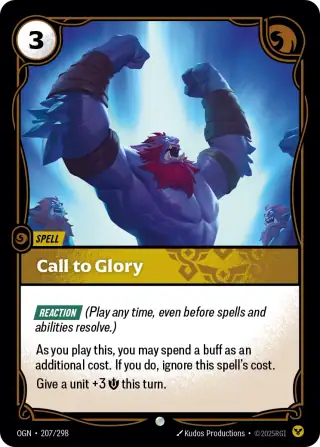 Call to Glory — Riftbound card OGN 207