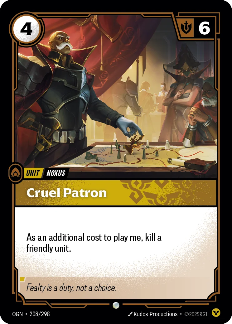 Cruel Patron — Riftbound card OGN 208