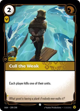 Cull the Weak — Riftbound card OGN 209
