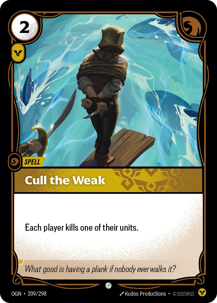 Cull the Weak — Riftbound card OGN 209