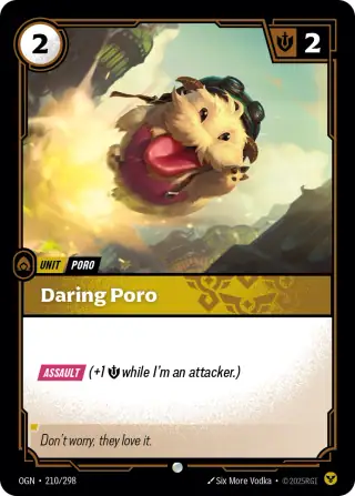 Daring Poro — Riftbound card OGN 210