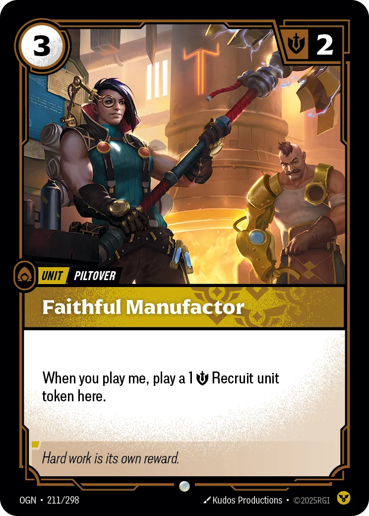 Faithful Manufactor — Riftbound card OGN 211