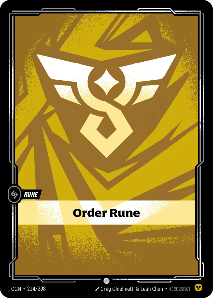 Order Rune — Riftbound Showcase card SFD R06a