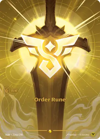 Order Rune — Riftbound Showcase card OGN 214a