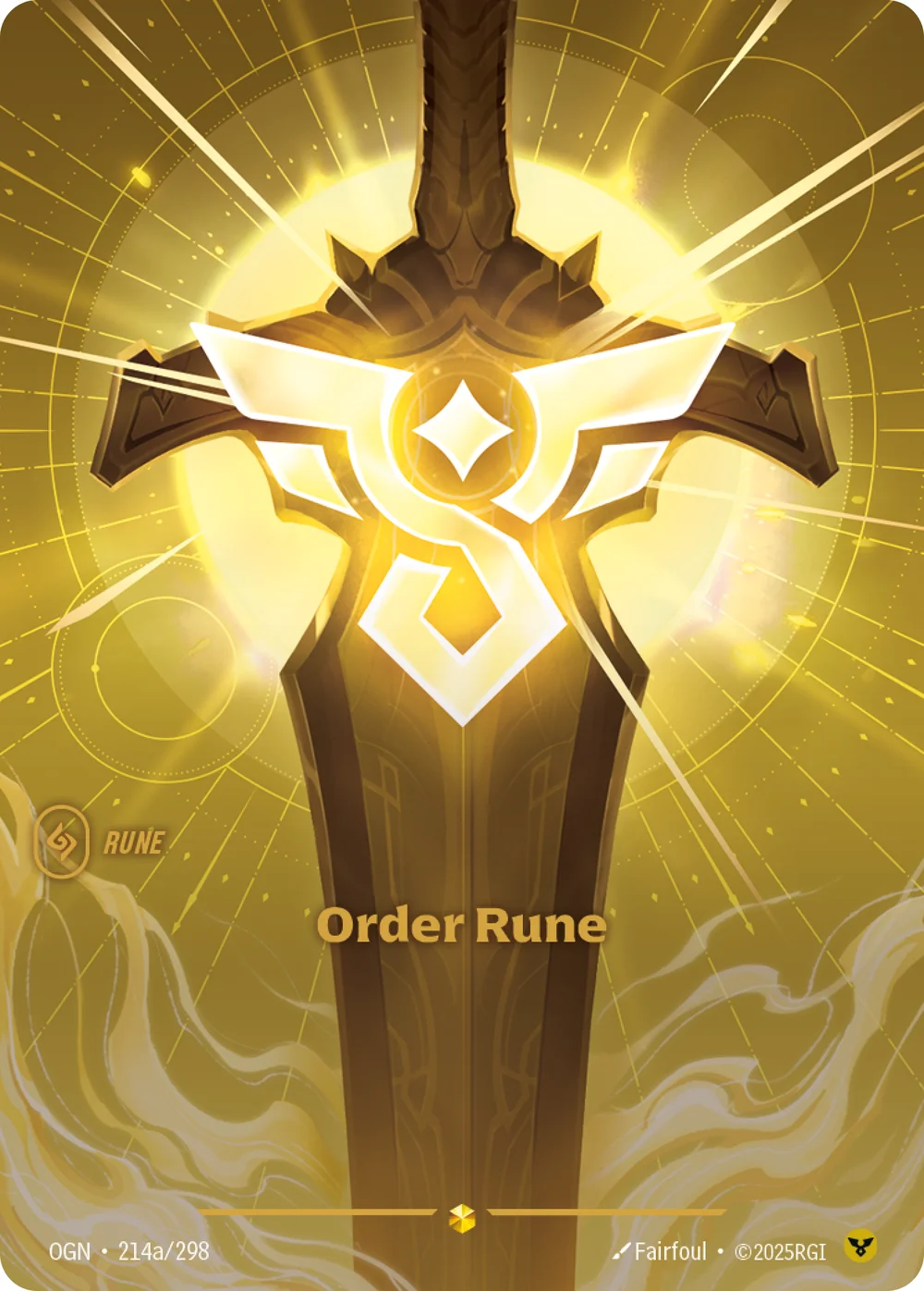 Order Rune — Riftbound Showcase card OGN 214a