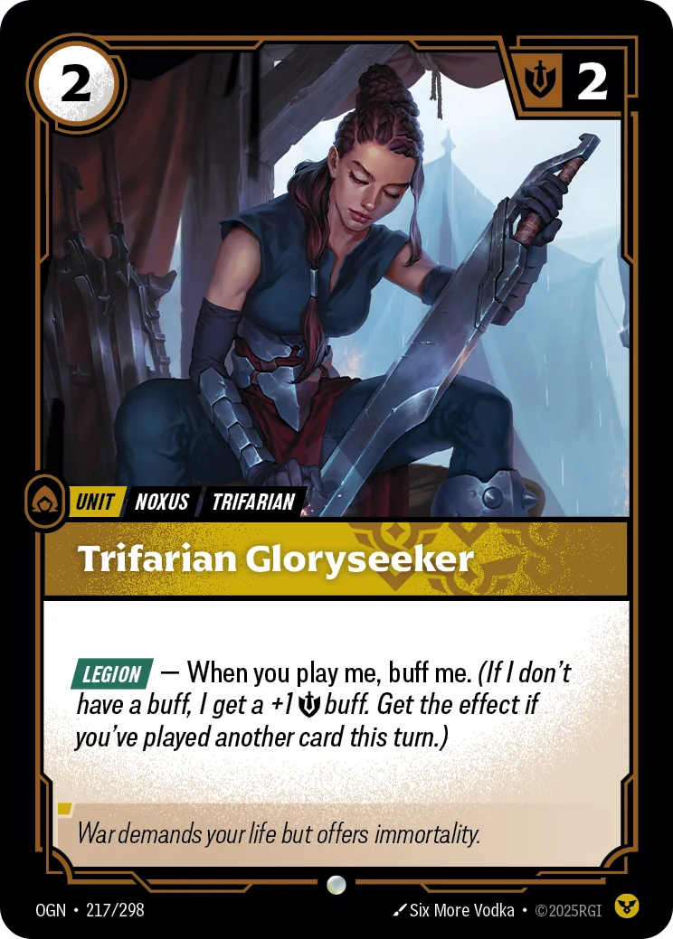 Trifarian Gloryseeker — Riftbound card OGN 217