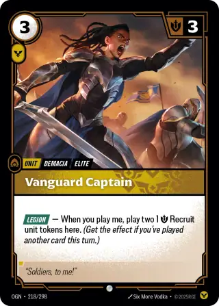 Vanguard Captain — Riftbound card OGN 218