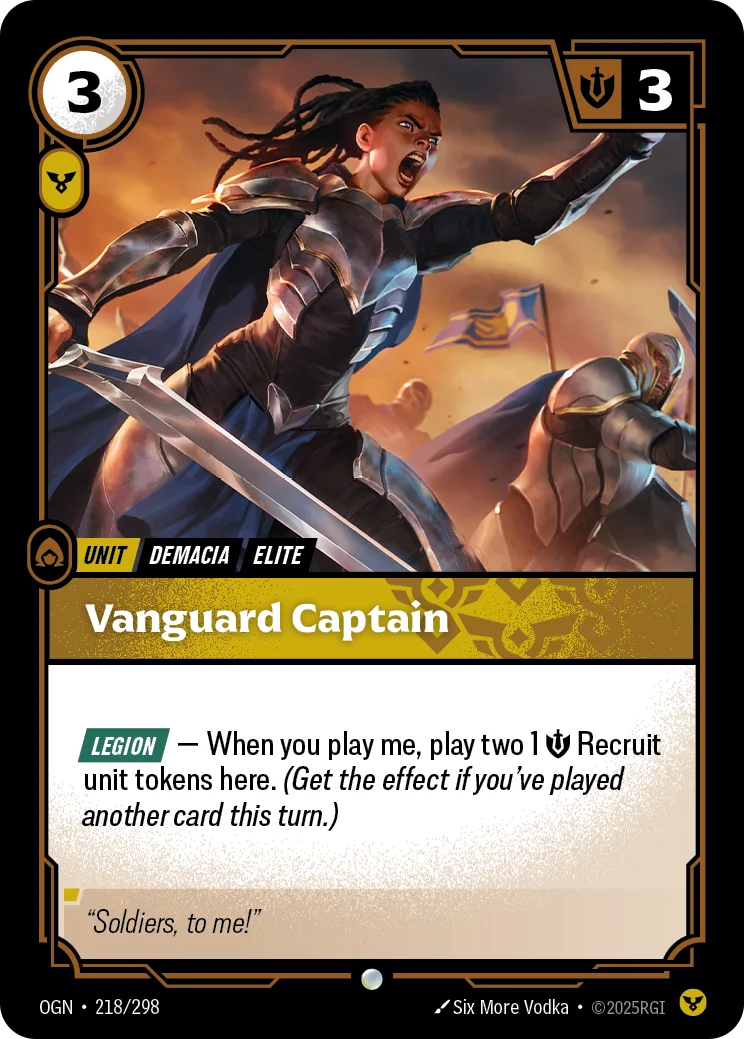 Vanguard Captain — Riftbound card OGN 218