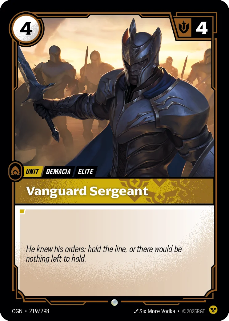Vanguard Sergeant — Riftbound card OGN 219