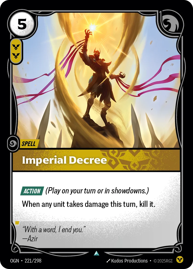 Imperial Decree — Riftbound card OGN 221