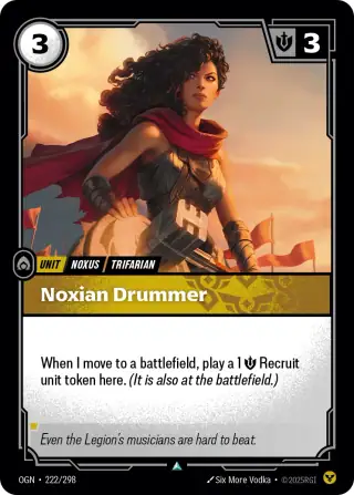 Noxian Drummer — Riftbound card OGN 222