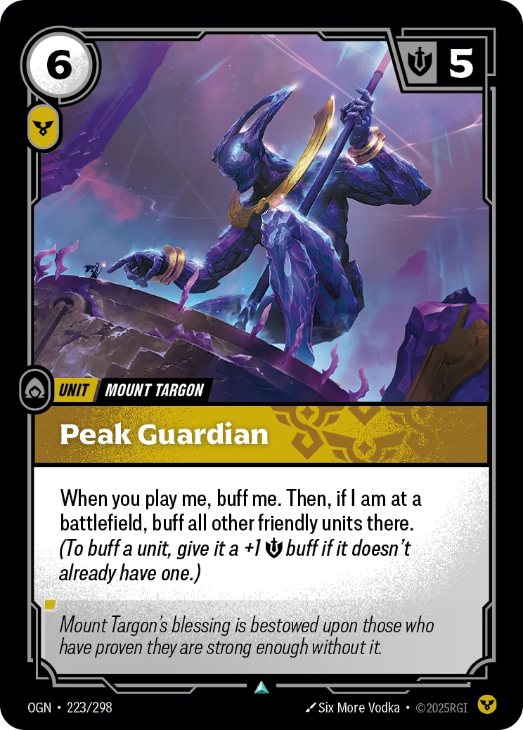 Peak Guardian — Riftbound card OGN 223