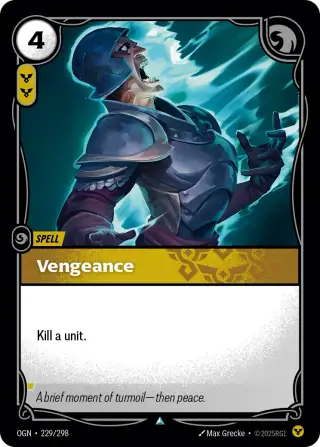 Vengeance — Riftbound promo card OGN 229