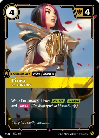 Fiora, Victorious — Riftbound card OGN 232