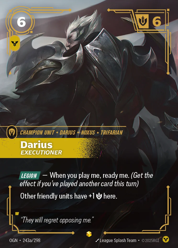 Darius, Executioner — Riftbound Showcase card OGN 243a