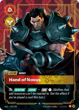 Darius, Hand of Noxus — Riftbound promo card OGN 253