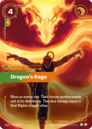 Dragon's Rage — Riftbound Epic card OGN 258