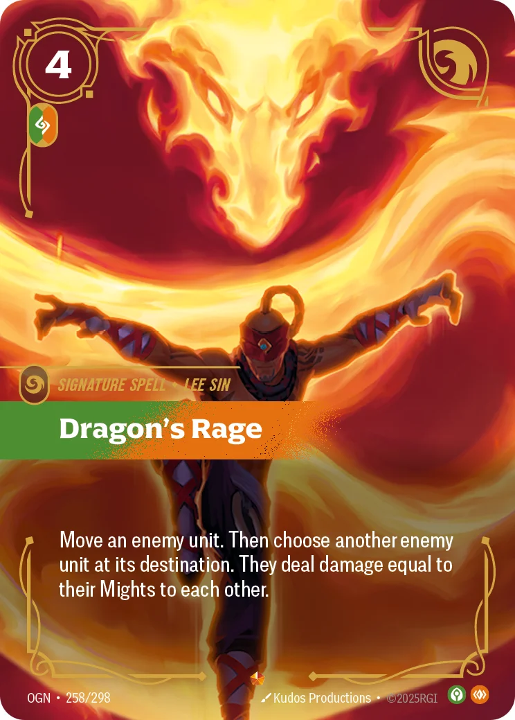 Dragon's Rage — Riftbound Epic card OGN 258