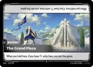 The Grand Plaza — Riftbound promo card OGN 293a