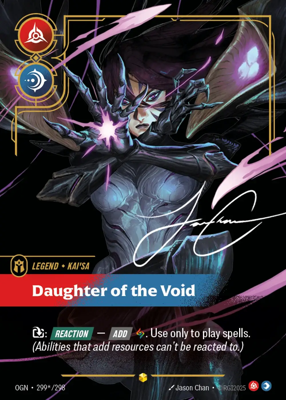 Kai'Sa, Daughter of the Void — Riftbound signature card OGN 299