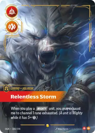 Volibear, Relentless Storm — Riftbound overnumbered card OGN 300