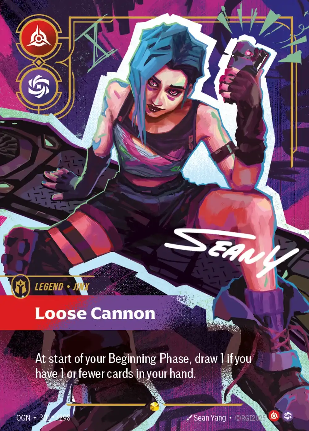 Jinx, Loose Cannon — Riftbound signature card OGN 301