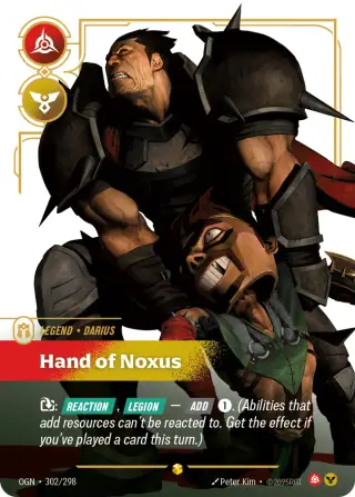 Darius, Hand of Noxus — Riftbound overnumbered card OGN 302