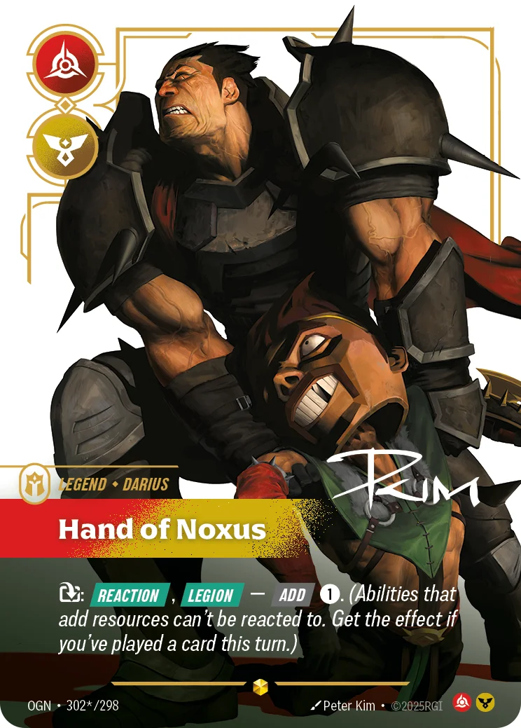 Darius, Hand of Noxus — Riftbound signature card OGN 302