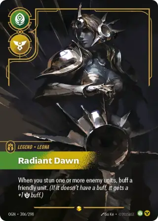 Leona, Radiant Dawn — Riftbound overnumbered card OGN 306