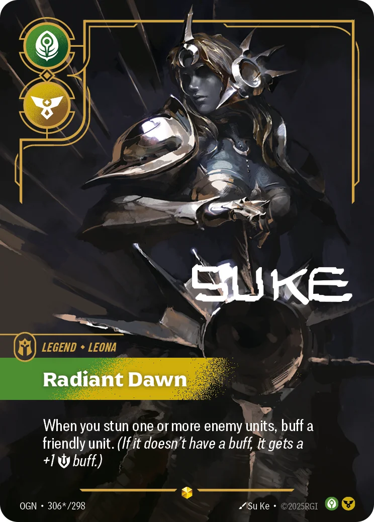 Leona, Radiant Dawn — Riftbound signature card OGN 306